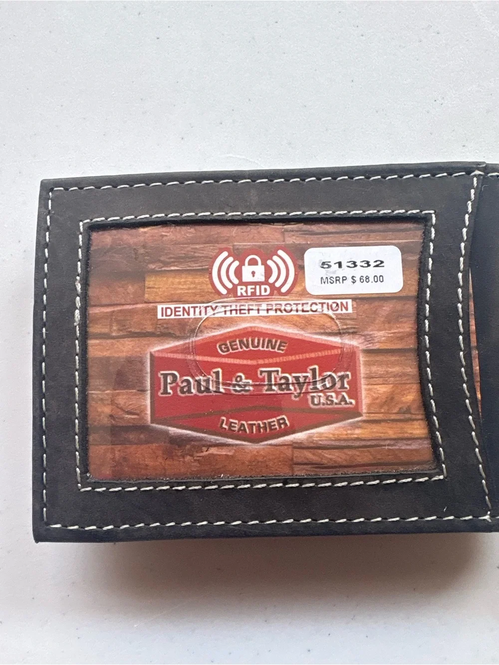 Paul & Taylor Genuine Leather Front Pocket Wallet with Money Clip